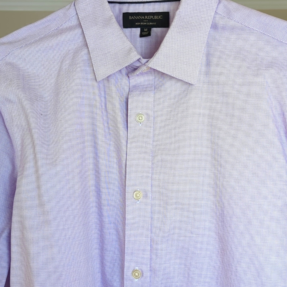 Purple Slim Button Down Shirt